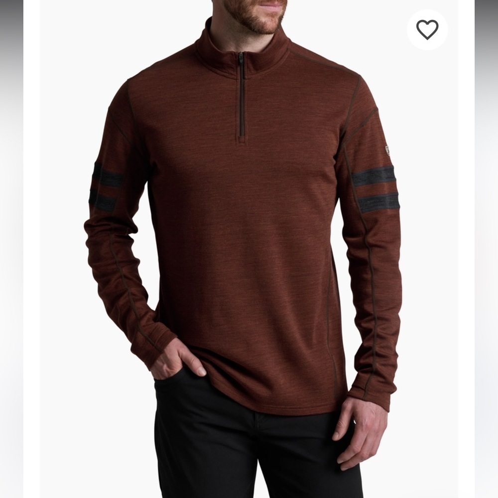 KÜHL Men’s TEAM™ MERINO 1/4 ZIP Merino wool layer outdoor camping hiking Size M
